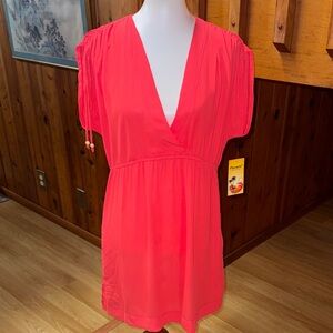 Favant size XL NWT women’s dress lightweight summer orange pink